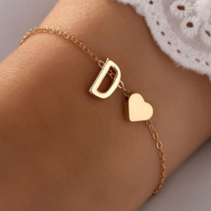 Stylish silver heart bracelet