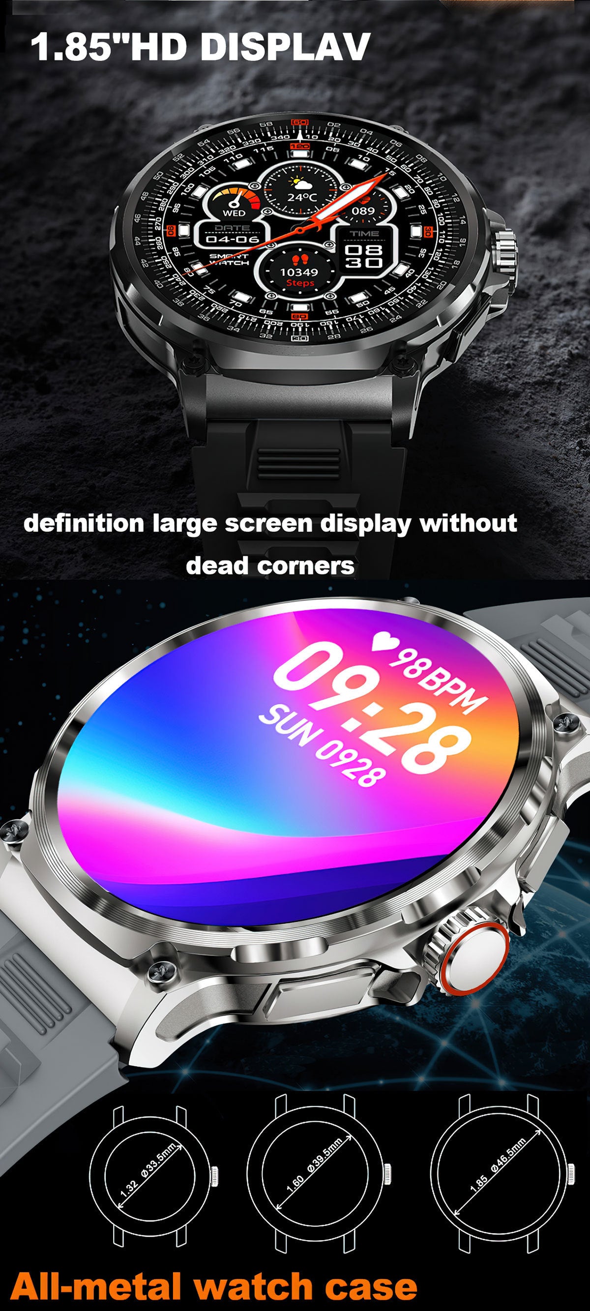 V69 Smartwatch in water-resistant setting