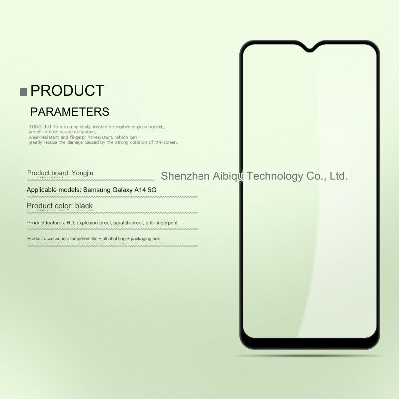 Ultra Clear Tempered Glass Screen Protector for Samsung Galaxy A14 5G & 4G | Full Coverage, Anti-Fingerprint, Easy Install