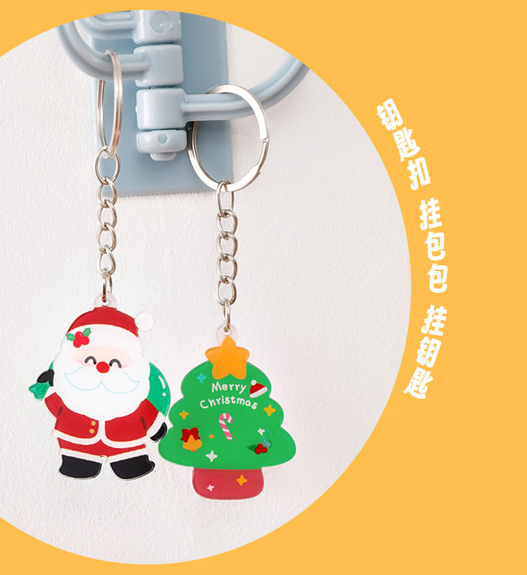 festive snowman keychain