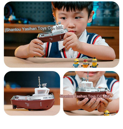 Remote Control Floating Boat Toy with Night Light – 2.4G RC Model for Kids