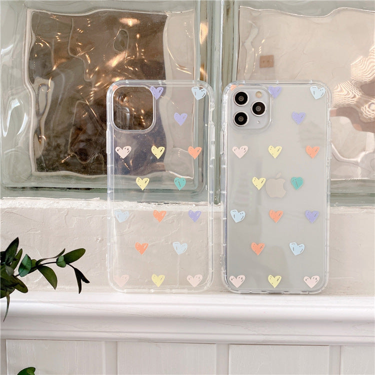 Colorful Heart iPhone Case – Stylish & Protective Phone Cover for iPhone 6 to iPhone 16