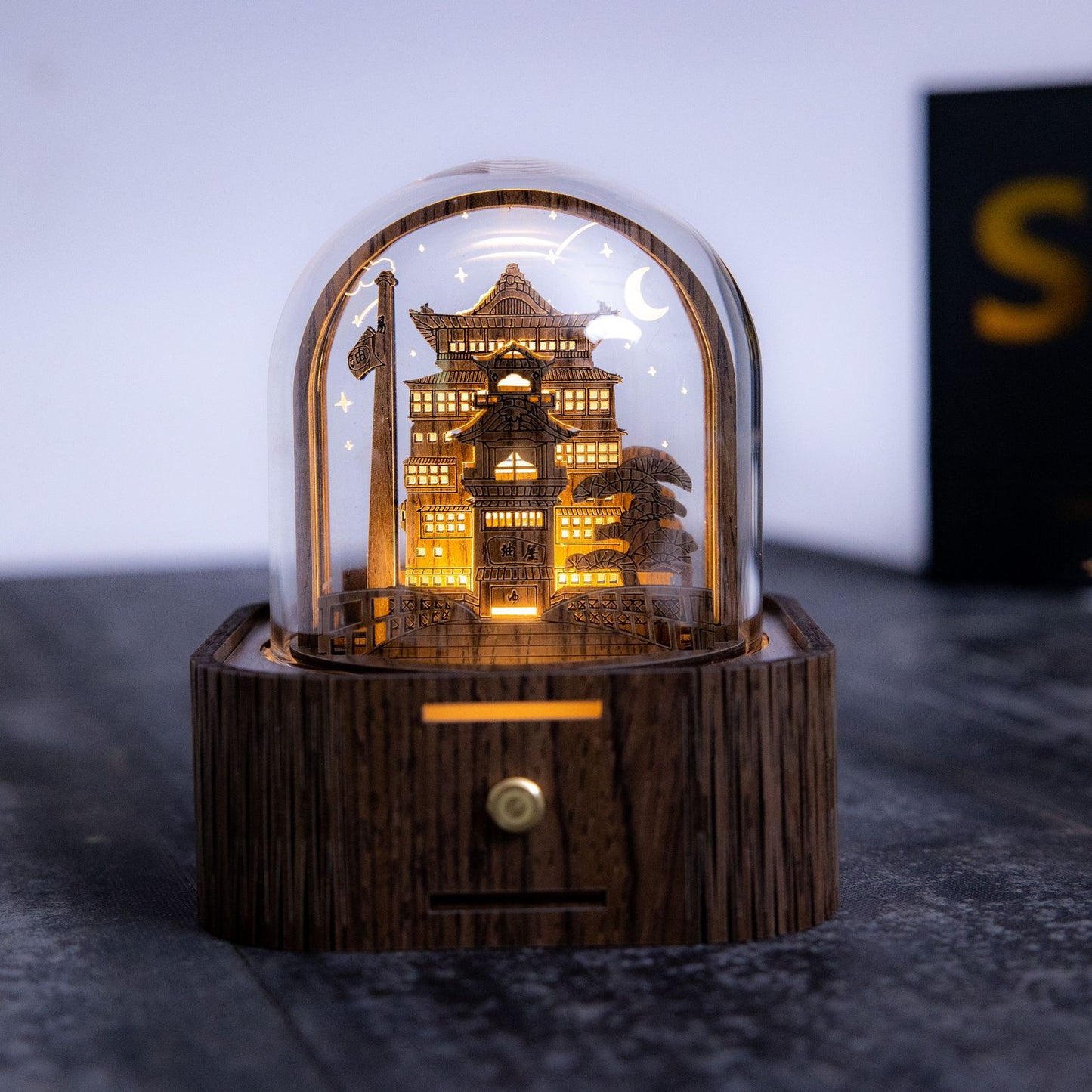 My Neighbor Totoro theme wooden music box night view