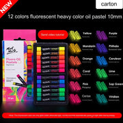 12 color fluorescent heavy color oil pastels