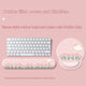 Pink tulip mouse pad + keyboard hand rest / set of 2