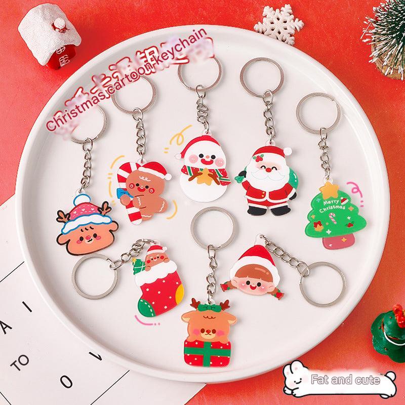 festive snowman keychain