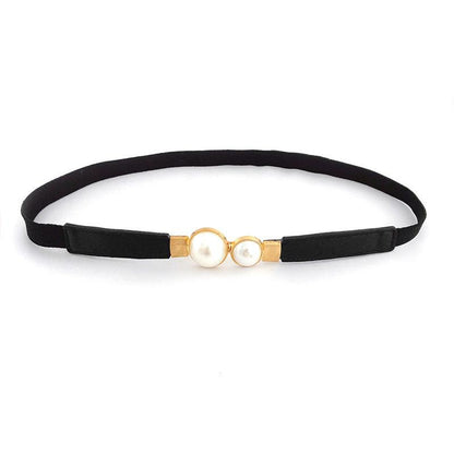 Comfortable pearl buckle waist belt