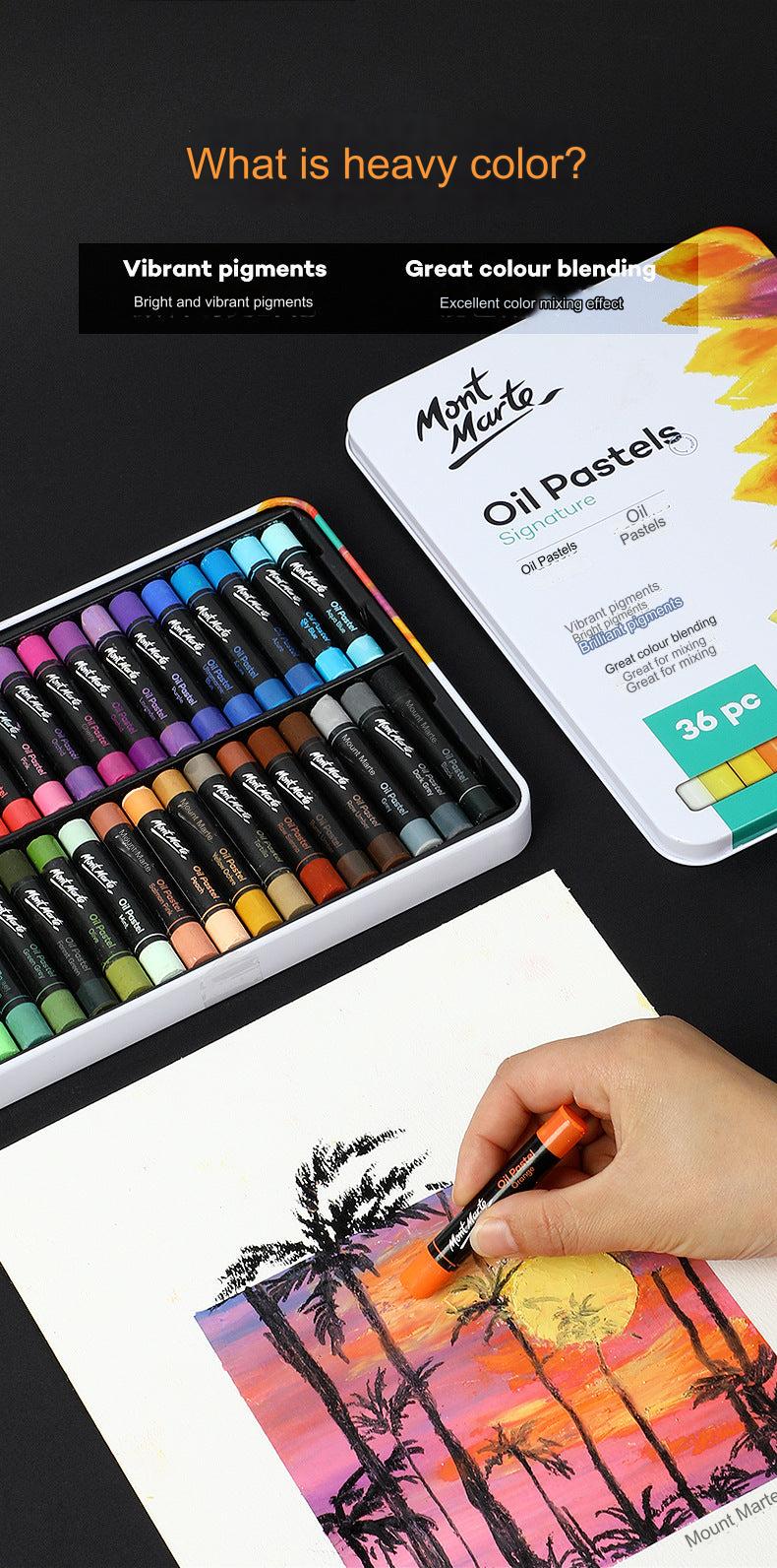 Montmartre 24-Color Ultra Soft Oil Pastels for Kids - Vibrant, Easy to Blend Art Crayons