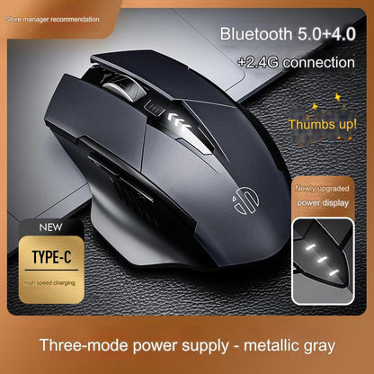 INPHIC PM6 Wireless Bluetooth Ergonomic Mouse - Silent Click, Rechargeable & Versatile for Gaming and Office Use