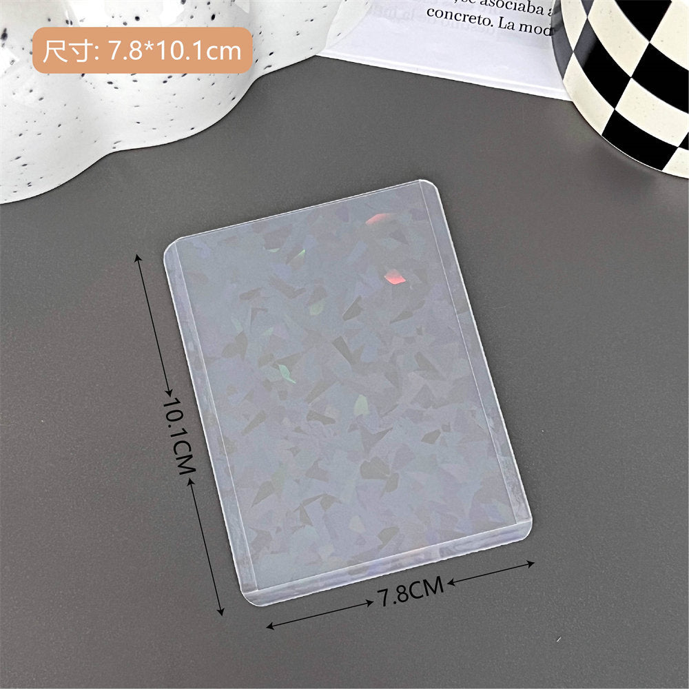 Transparent card sleeve with star pattern