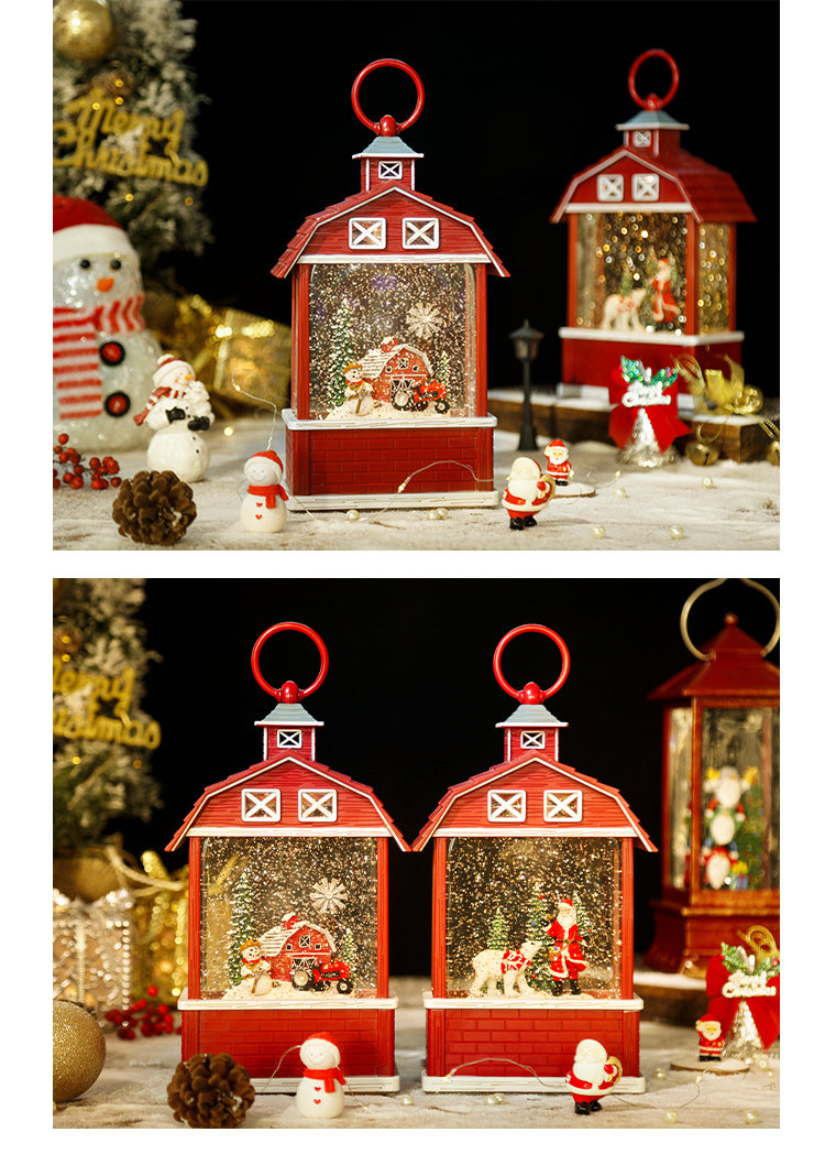 holiday themed Santa snowman music box image