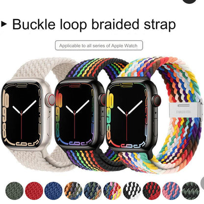 Premium Nylon Woven Strap for Apple Watch - Fits All Series and Sizes - Adjustable Buckle - Stylish and Durable