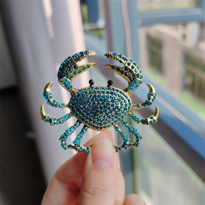 Stylish crab brooch colorful design
