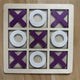 Purple and White Tic-Tac-Toe Board (Pack of 1)